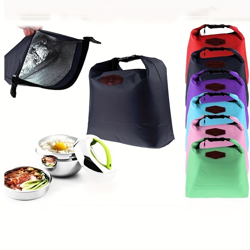 Portable Round Lunch Bag Heat Preservation Bucket Bag - Temu