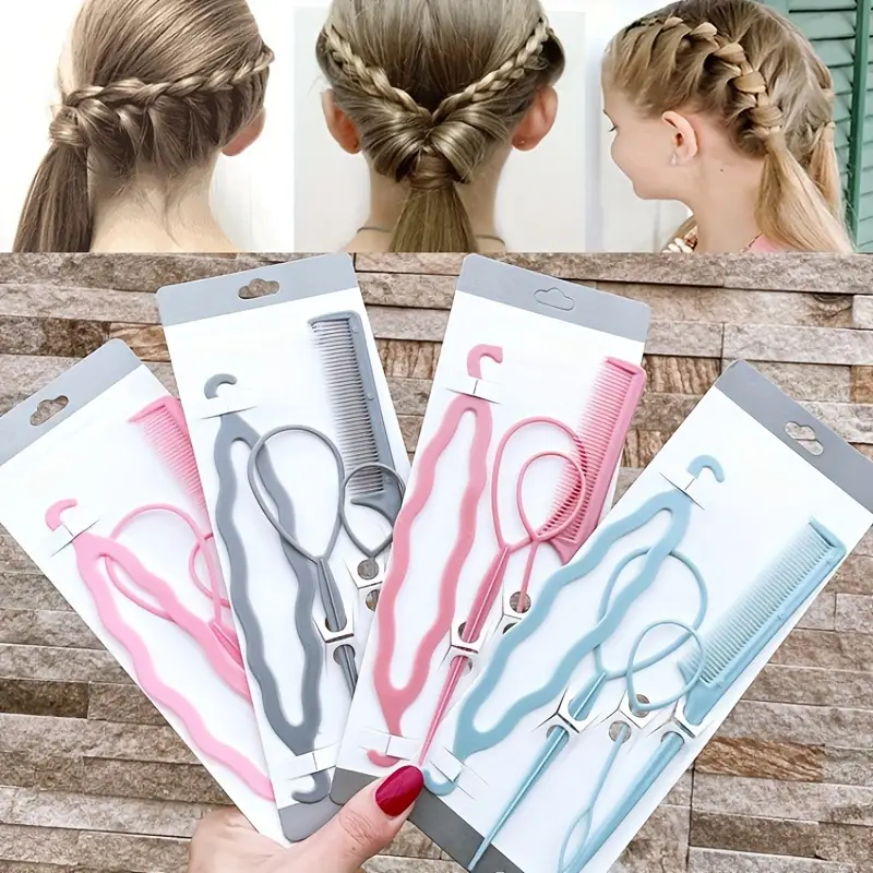 Topsy Tail Hair Tool Easy French Braid And Parting Comb For - Temu