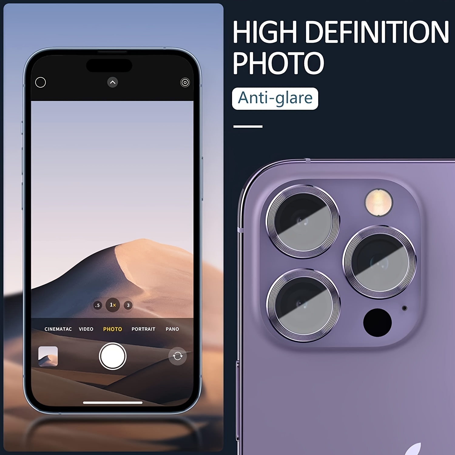 Protector de lente de cámara compatible con iPhone 14 Pro Max, para Apple  iPhone 14 Pro / 14 Pro Max, cubierta de cámara brillante (6.1 pulgadas y  6.7