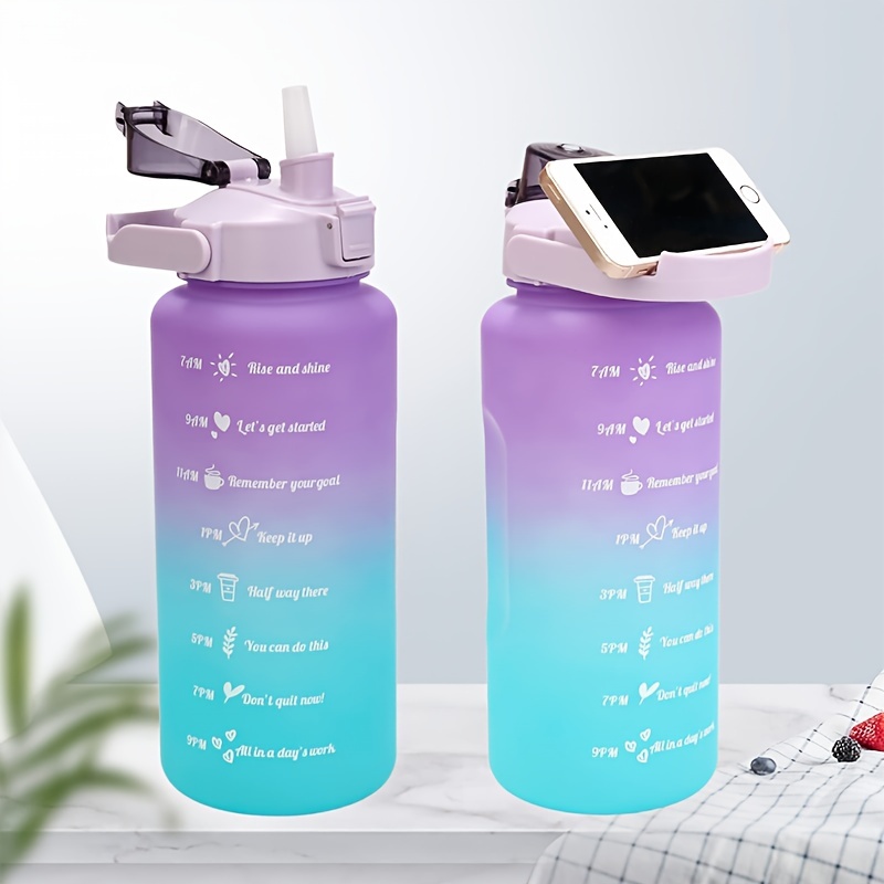 Motivational Water Bottle With Straw, Water Bottles, Sports Water Cups,  Portable Drinking Cups, Summer Drinkware, For Camping, Hiking, Fitness,  Home Kitchen Items, Birthday Gifts - Temu