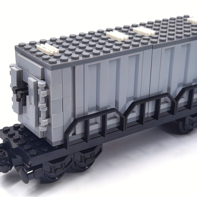 107pcs MOC Small Particle Building Blocks Train Cargo Container Set