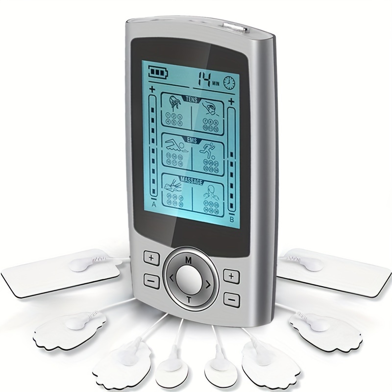 EMS TENS Unit Muscle Stimulator, 36 Modes Dual Channel Electronic Pulse  Massager For Pain Relief/Management & Muscle Strength Rechargeable TENS  Machine With 8 Pcs Electrode Pads