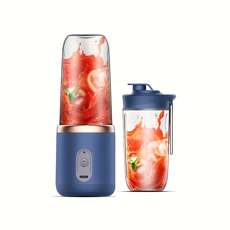 Mini USB Rechargeable Portable Electric Juicer Fruit Vegetable Mixer Ice  Smoothie Maker Blender Machine Juicing with Cover (Color : A) (A)