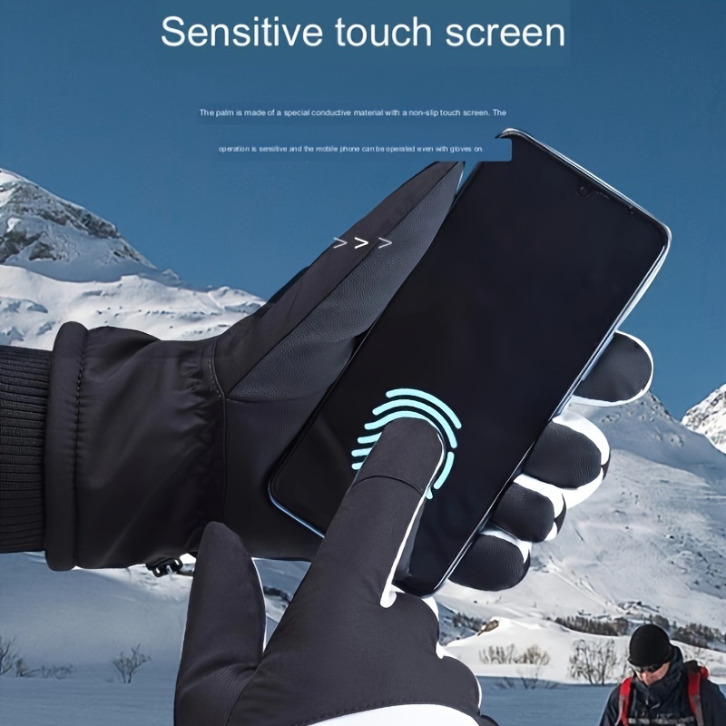 Winter Windproof Coldproof Outdoor Gloves Waterproof Plush Gloves