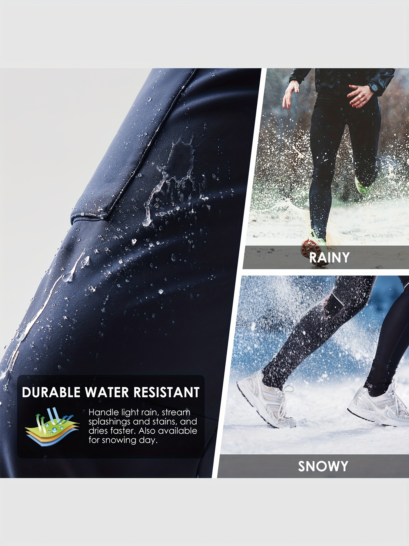  BALEAF Womens Thermal Warm Leggings Winter Fleece Lined Waterproof  Tights High Waisted Ski Hiking Pants Gear