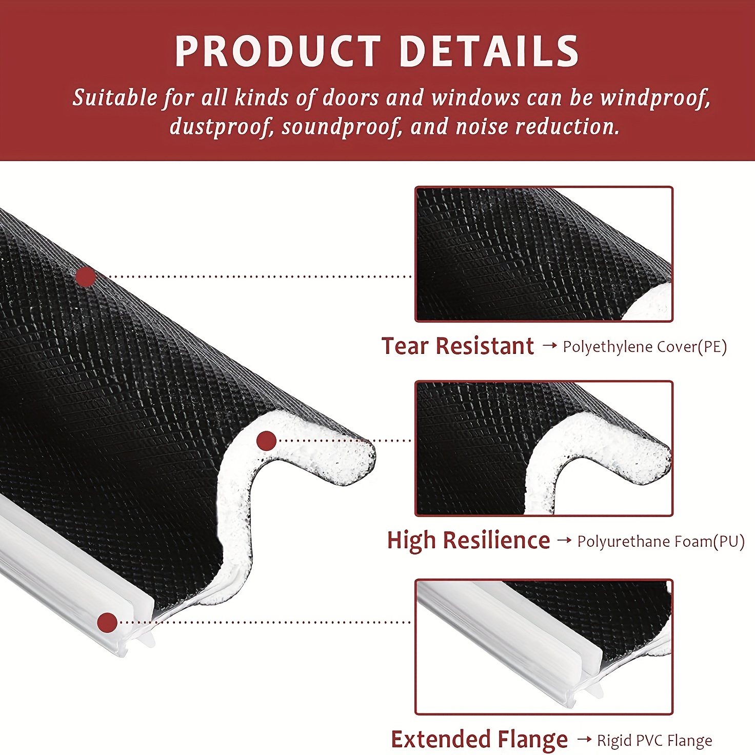 Weather Stripping Door Seal V shaped Foam Kerf Door Weather - Temu