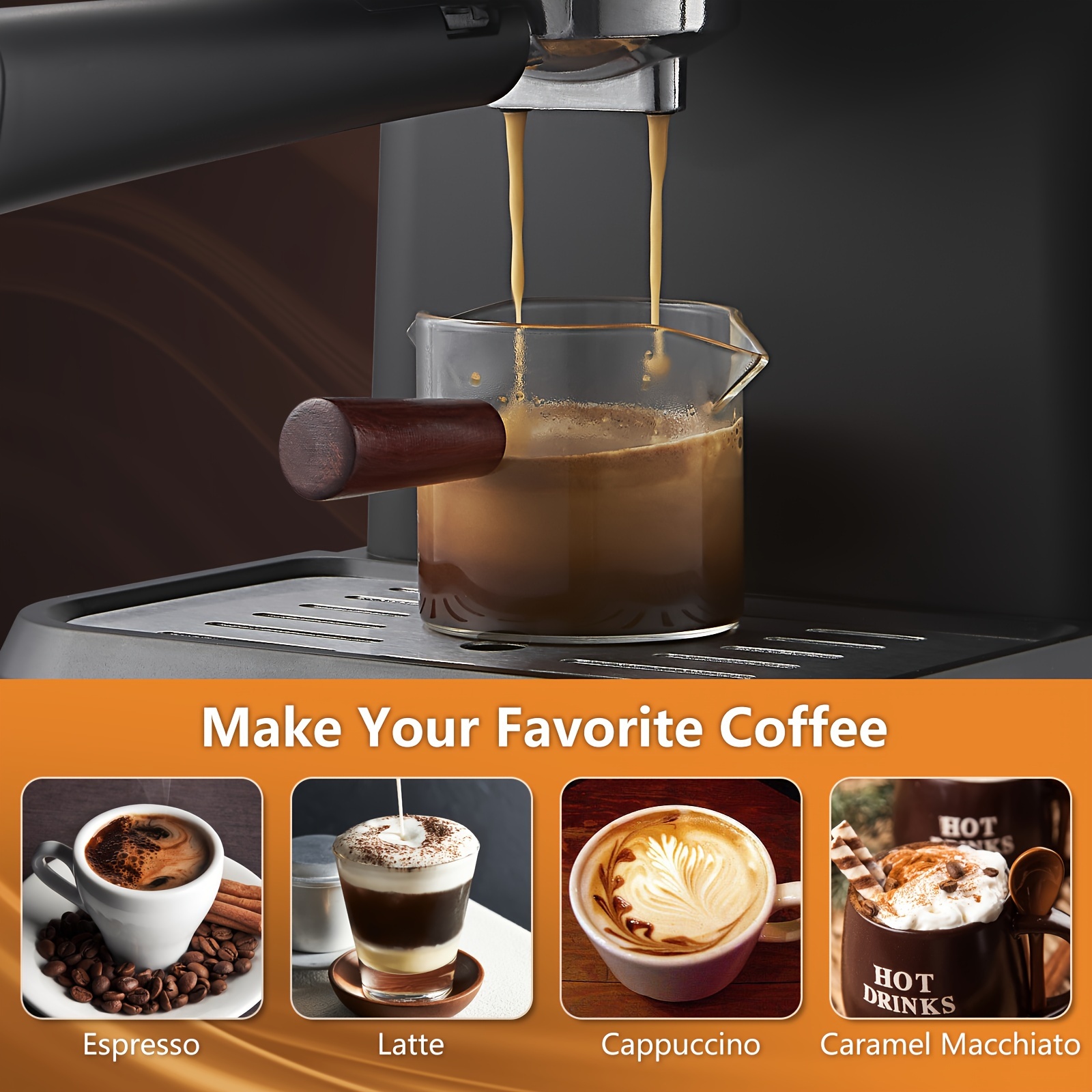 Aeamjk Professional Italian Coffee Machine 20bar Extraction - Temu