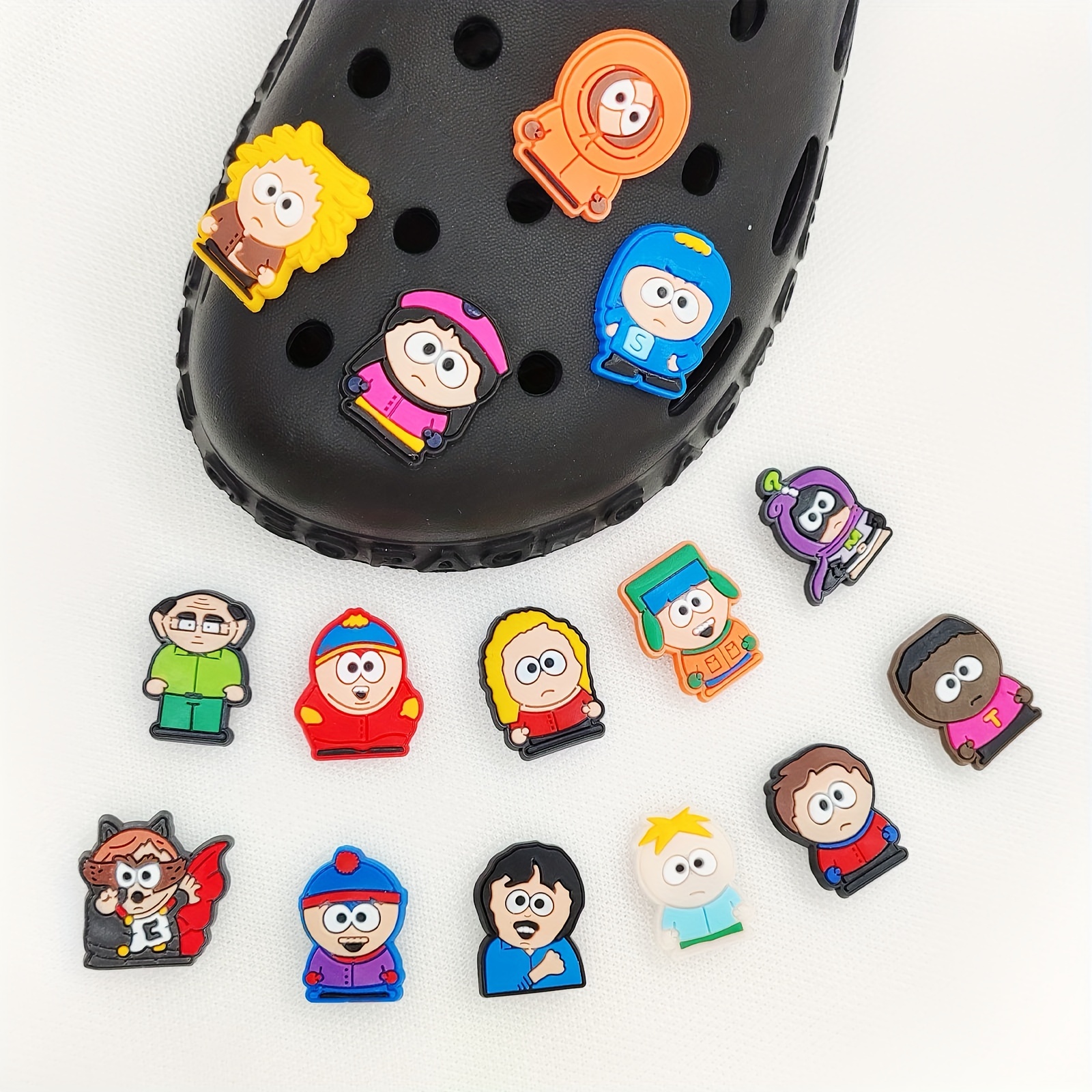 Crock Pins 22 pack Hype Beast Shoe Charms for Bubble Slide Teen Boys Girls,  Desinger Cool Murakami Shoe Charms for Croc Men Women, Sandals Wristband