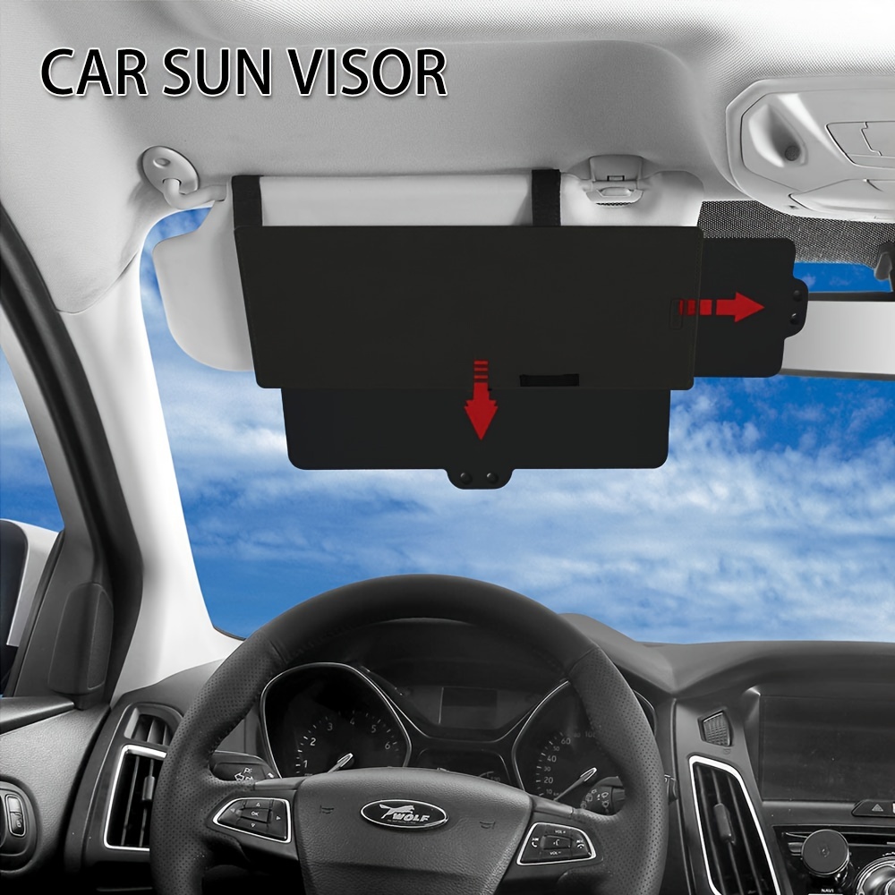 Car Sun Visor Extender Sunshade Extension Board Shield Blocker Front Side  Window Shade Anti Glare