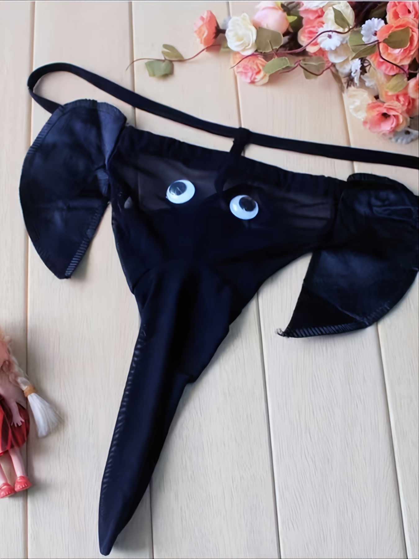 2pcs Men's Funny Elephant Nose Thong T-Back Underwear for Valentine's Day