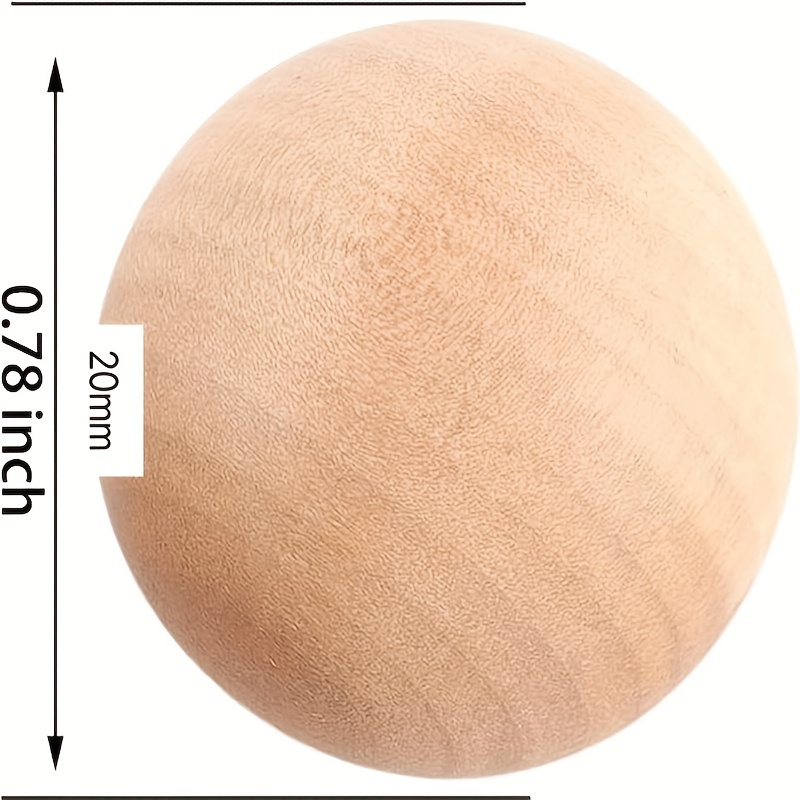 Round Wood Balls Ø 6/8/10/12/15/18/20/25/30~90mm Natural Craft Wood Blank  Sphere