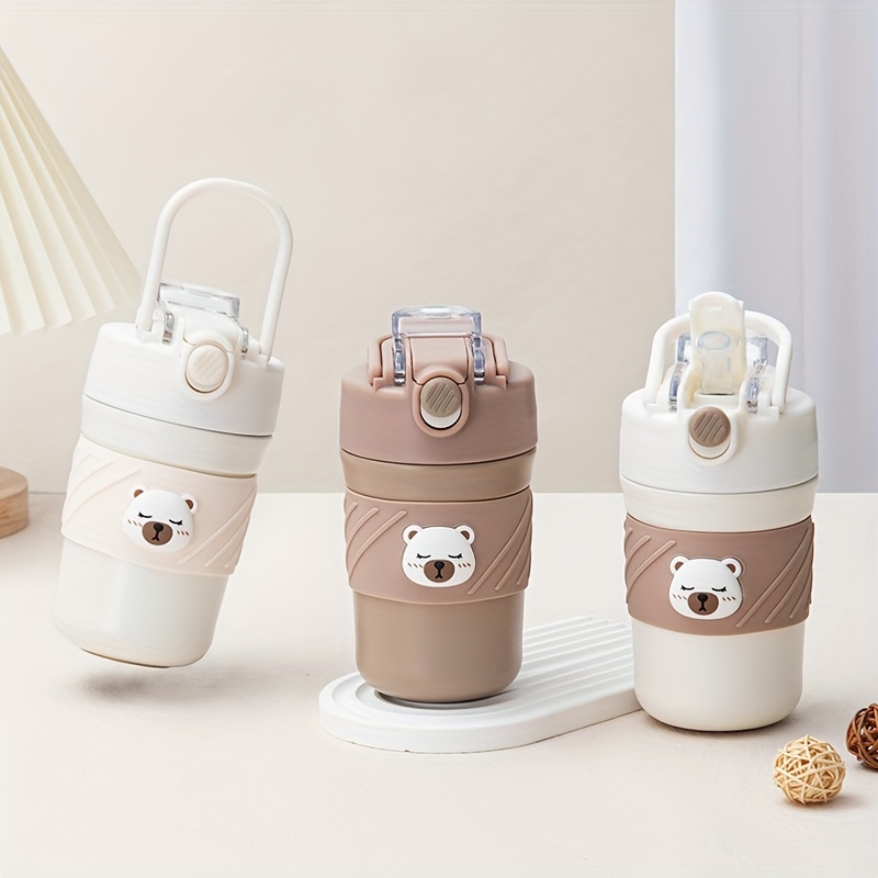 1pc 420ml Stainless Steel Vacuum Insulated Water Bottle With Cute