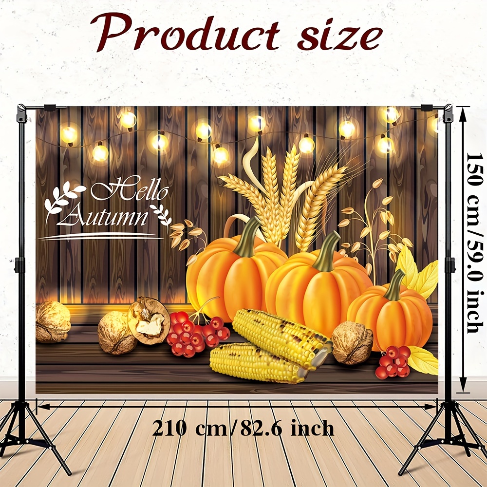 Autumn Harvest Pumpkin Backdrop Photo Backdrop Party - Temu