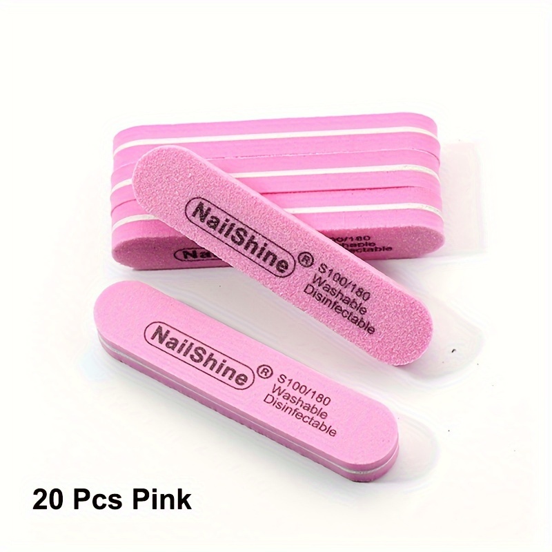 10/20pcs Sponge Nail Files Buffer Block Straight Sanding Buffing Polishing Manicure File Nail Care Beauty Tools