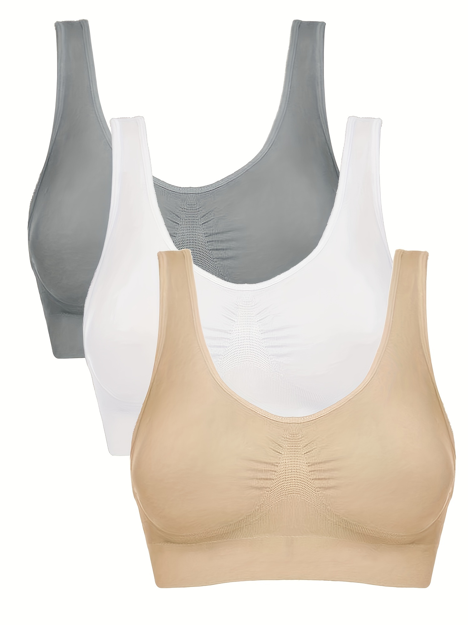 Plus Size Sports Bra Set Women's Plus Solid Low impact - Temu Germany