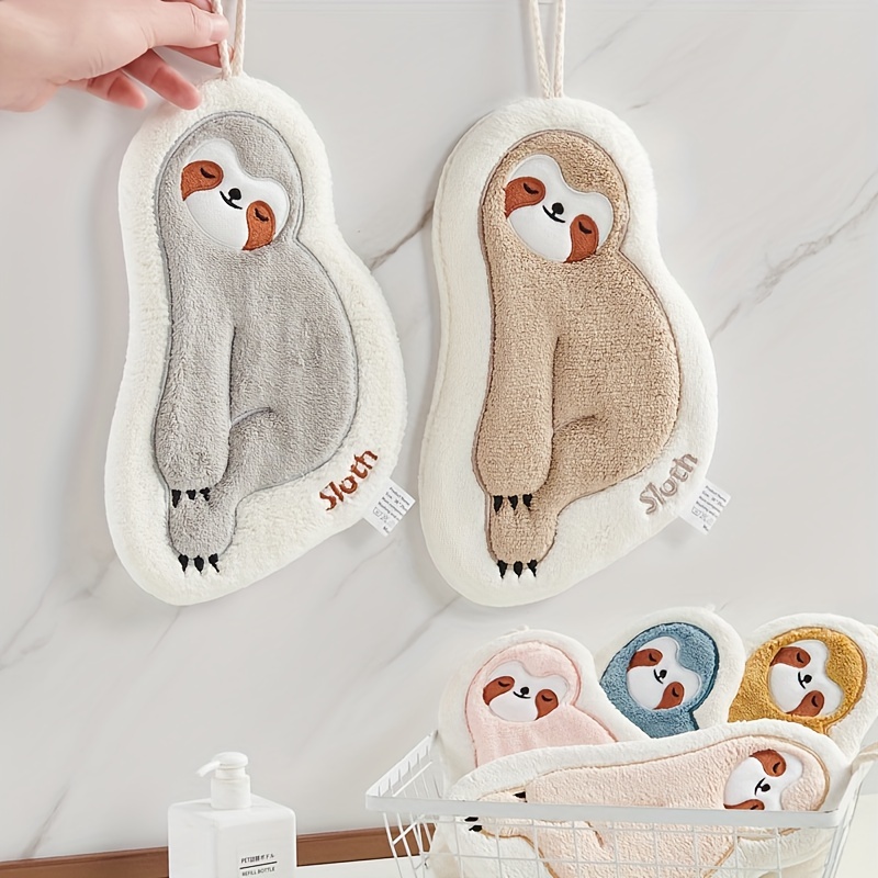 Cute Pattern Hanging Towel For Wiping Hands Thickened - Temu