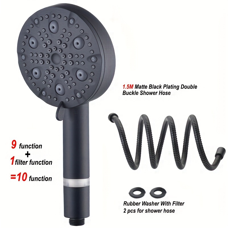 1pc Pressurized Handheld Shower Head 10 Functions Filter Temu New Zealand