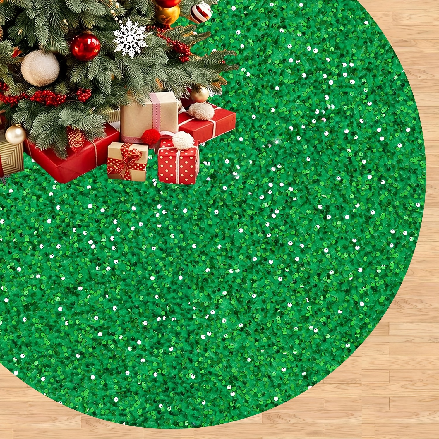 Sapin de Noël en velours rouge ou vert pour une déco de Noël