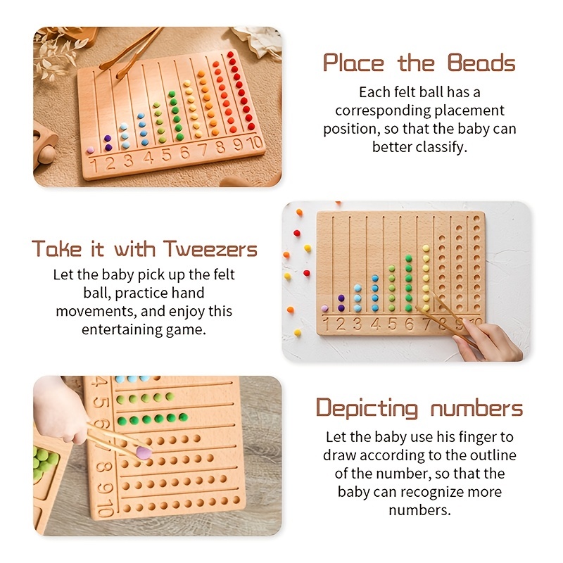 Counting 1 to 10 with Montessori Number Beads