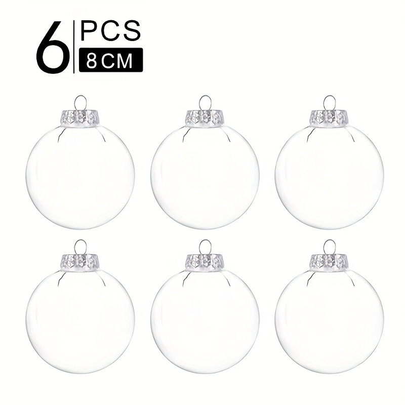 WANTELFOR Clear Plastic Ornament Balls,DIY Fillable Christmas  Ornaments Balls,Clear Plastic Ornaments for Crafts Fillable - 12 PCS (3.15  inch) : Arts, Crafts & Sewing