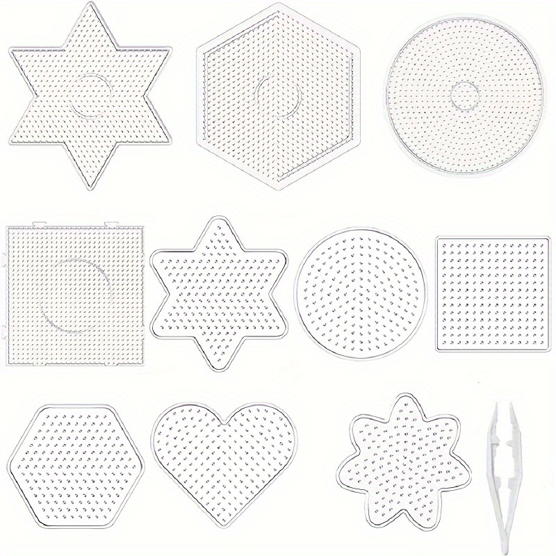 Plastic Fuse Bead Boards Large Clear Pegboards Kits Template - Temu