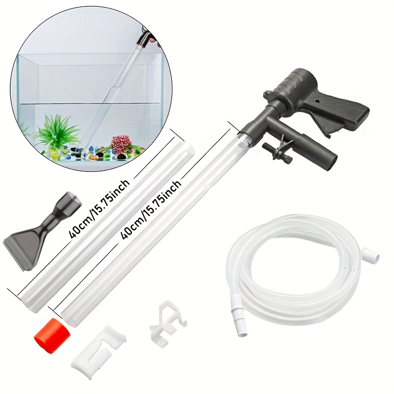 Fish Tank Cleaning Tools, Aquarium Cleaning Kit, Betta Fish Tank  Accessories, Aquarium Gravel Cleaner, Algae Scrapers 5 in 1 Kit for Water  Change and Sand Cleaner, Long Siphon Nozzle with Valve