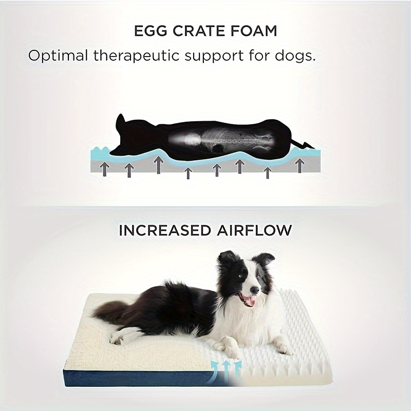 Denim Blue Large Dog Bed Big Orthopedic Dog Beds With - Temu