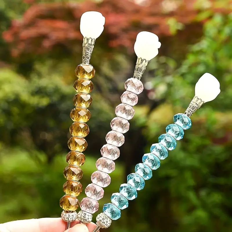 Mixed Color Large Hole Glass Beads Mixed Color Silvery - Temu