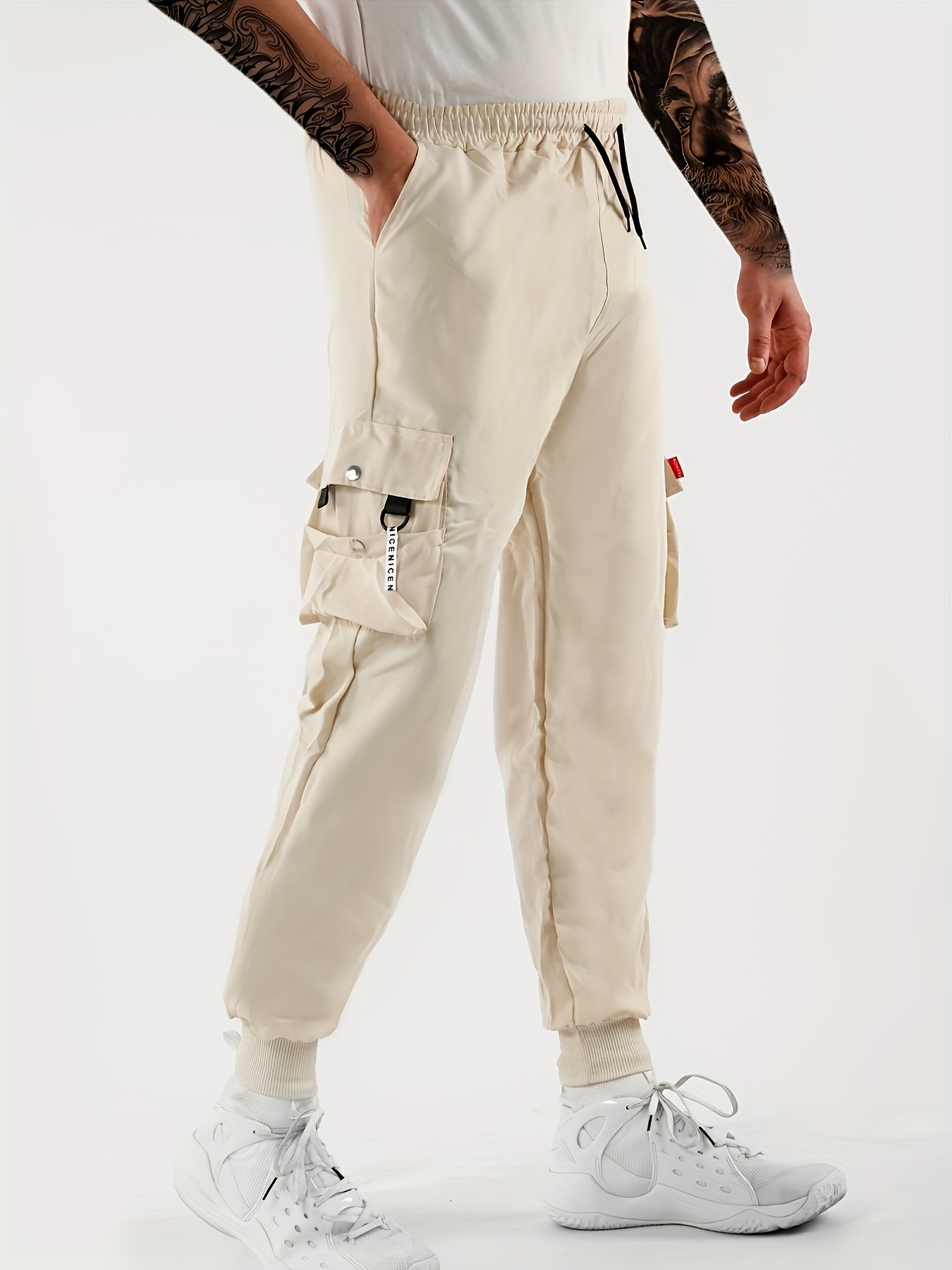 Multi Flap Pockets Cargo Pants Men's Casual Loose Fit - Temu Germany