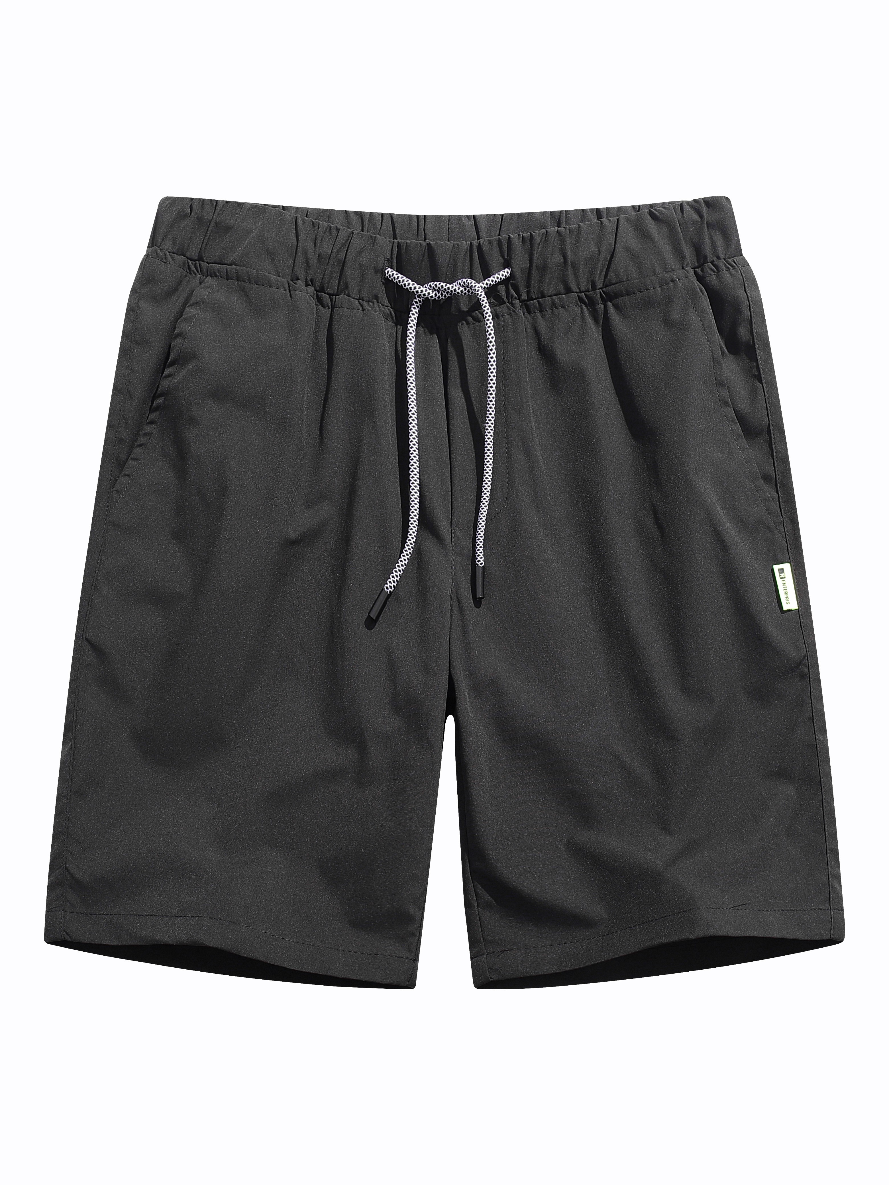 Shorts Clásicos Sólidos Hombres Shorts Cordón Activos - Temu