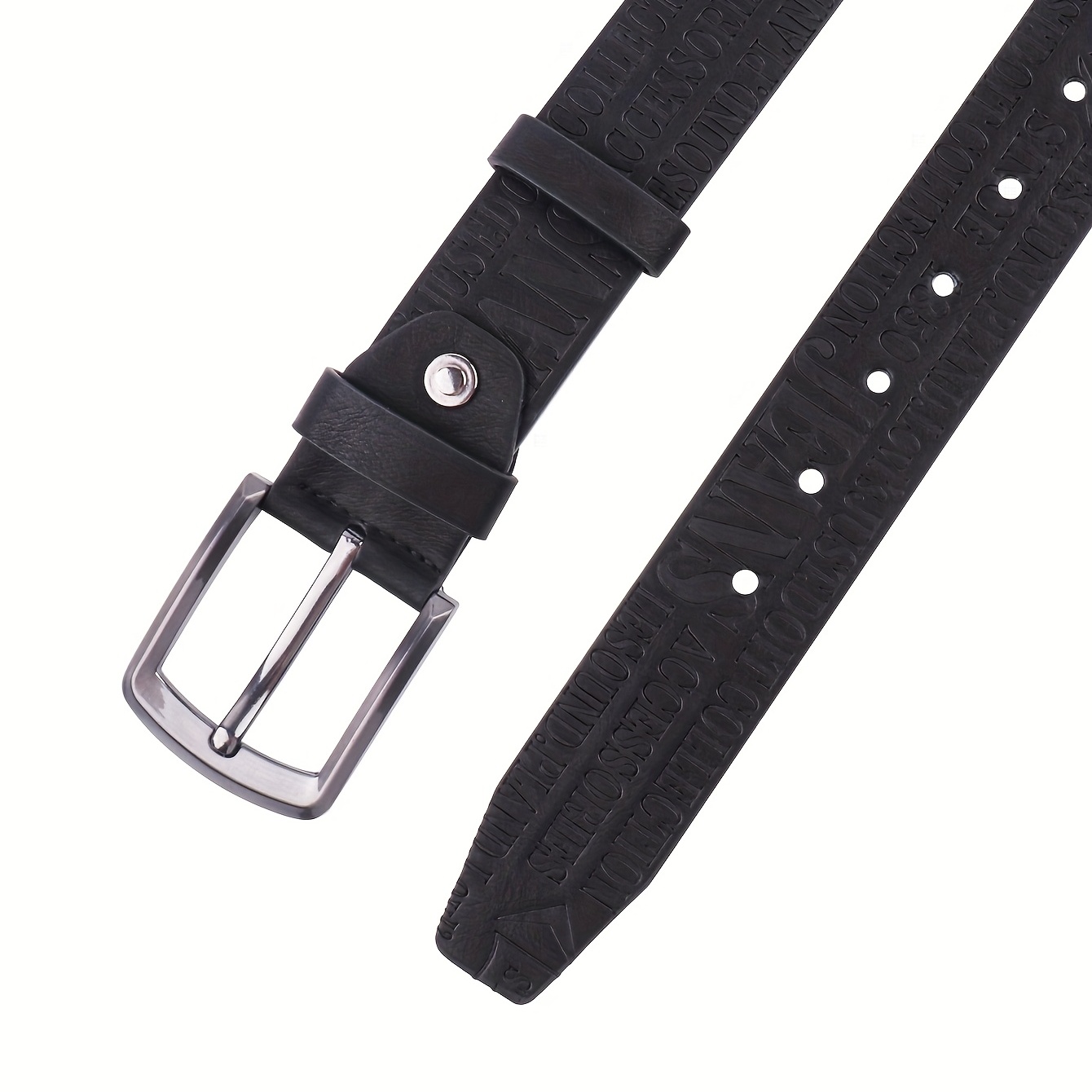 Stylish Letter Pressed Leather Belt for Men