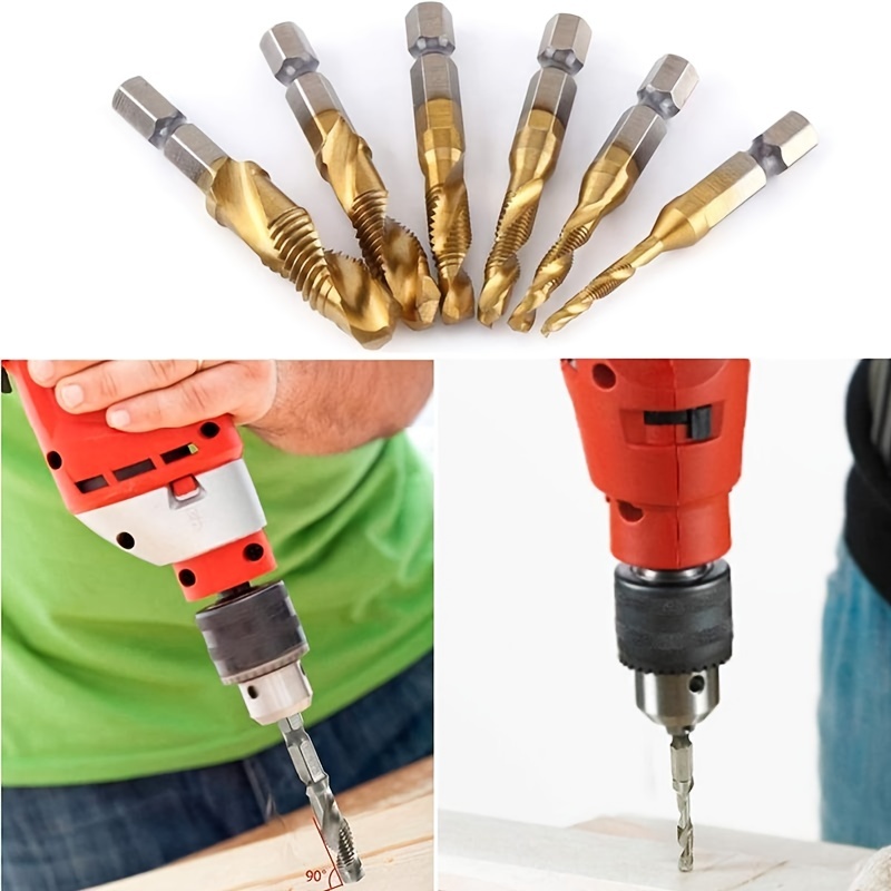 Fast delivery, order today M4 X 0.7 Multifunctional Compound Tap Screwdriver Hex Shank Spiral