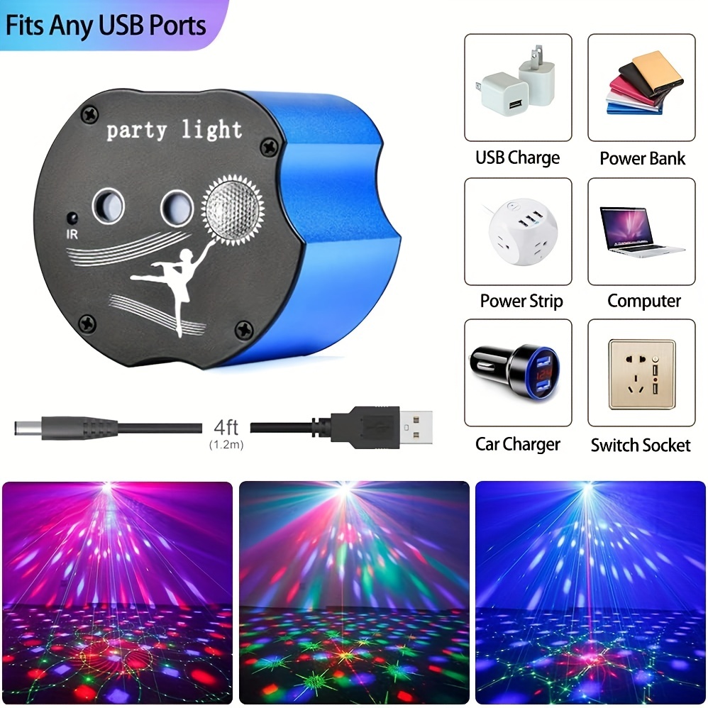 Led Full Color Animation Projector Light Sound activated - Temu