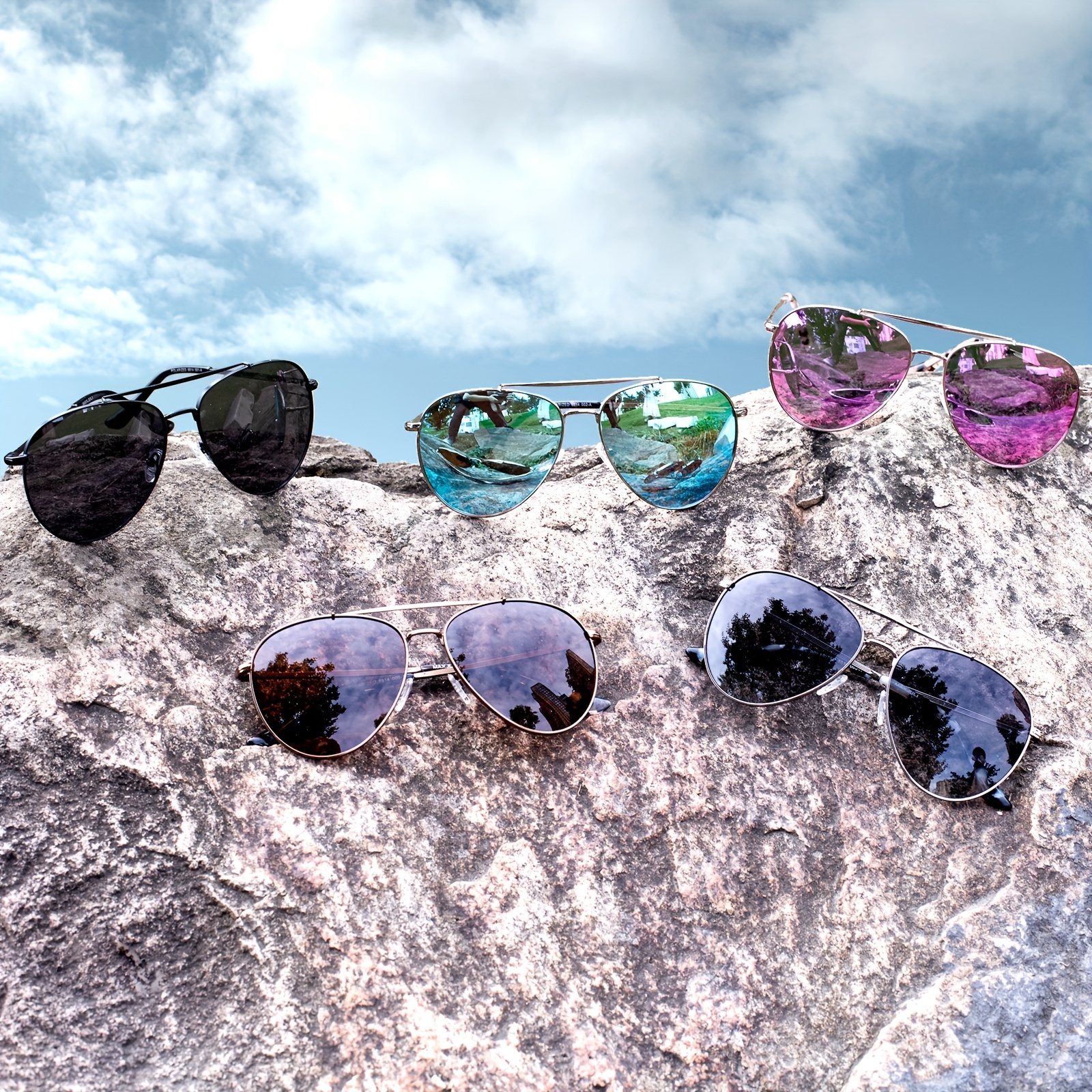 FASSME 10 Pcs sol polarizadas  Gafas deportivas con lentes intercambiables, Gafas polarizadas para mujer para pesca, conducción, ciclismo, gafas  rectangulares, protección UV400 : : Moda