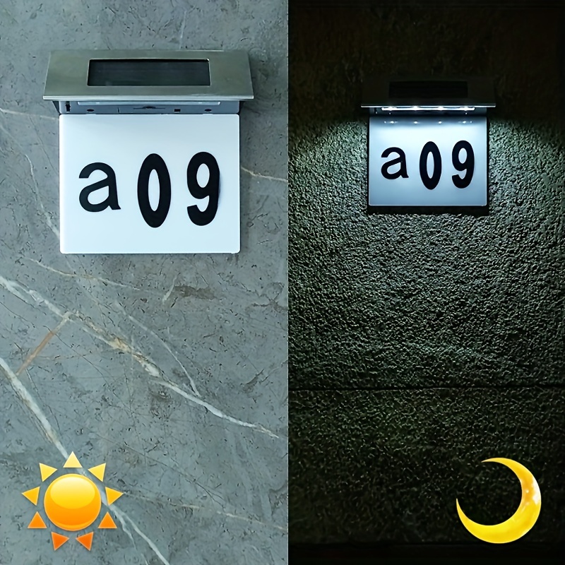 Numéro De Porte Solaire Plaque De Signalisation De Maison Moderne