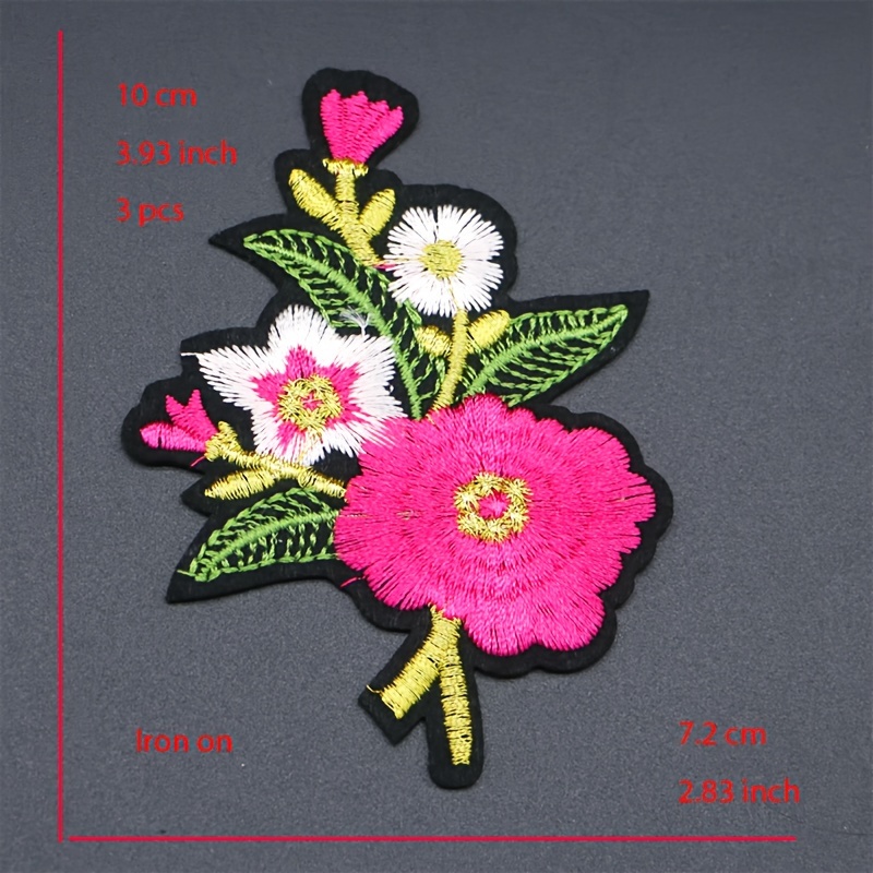 Beautiful Flowers Floral Fashion Patch Sticker Craft Patches - Temu