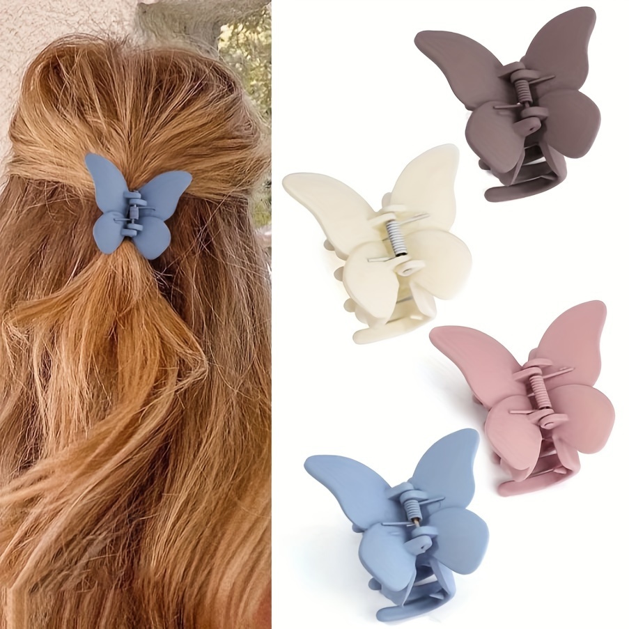 Large Jelly Hair Claw Clips For Women, Strong Hold Butterfly Clips, Big  Hair Clips For Thick Hair, Nonslip, Hair Accessories For Women And Girl -  Temu Germany