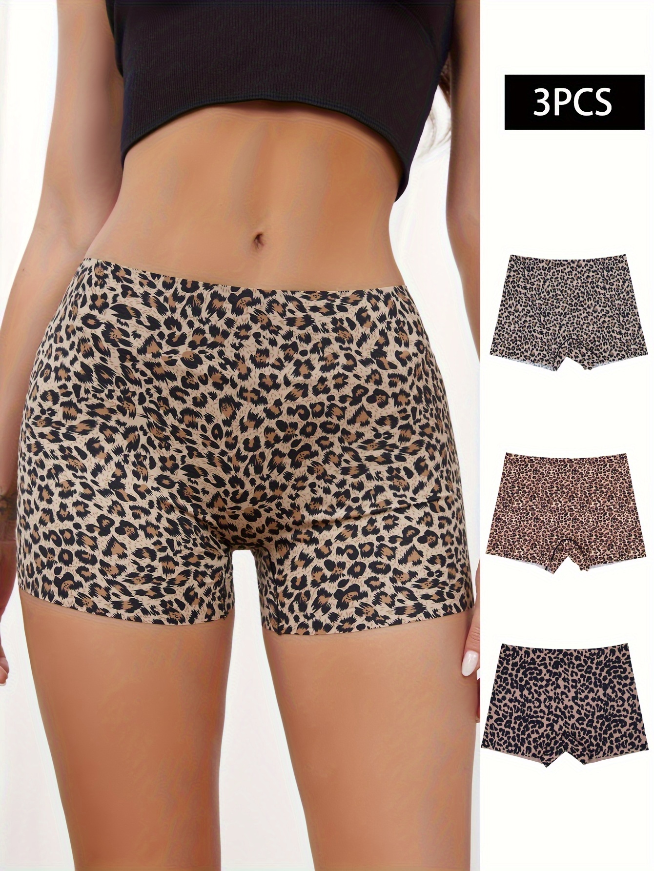Leopard Bra Panties Letter Print Sports Bra Elastic Panties - Temu
