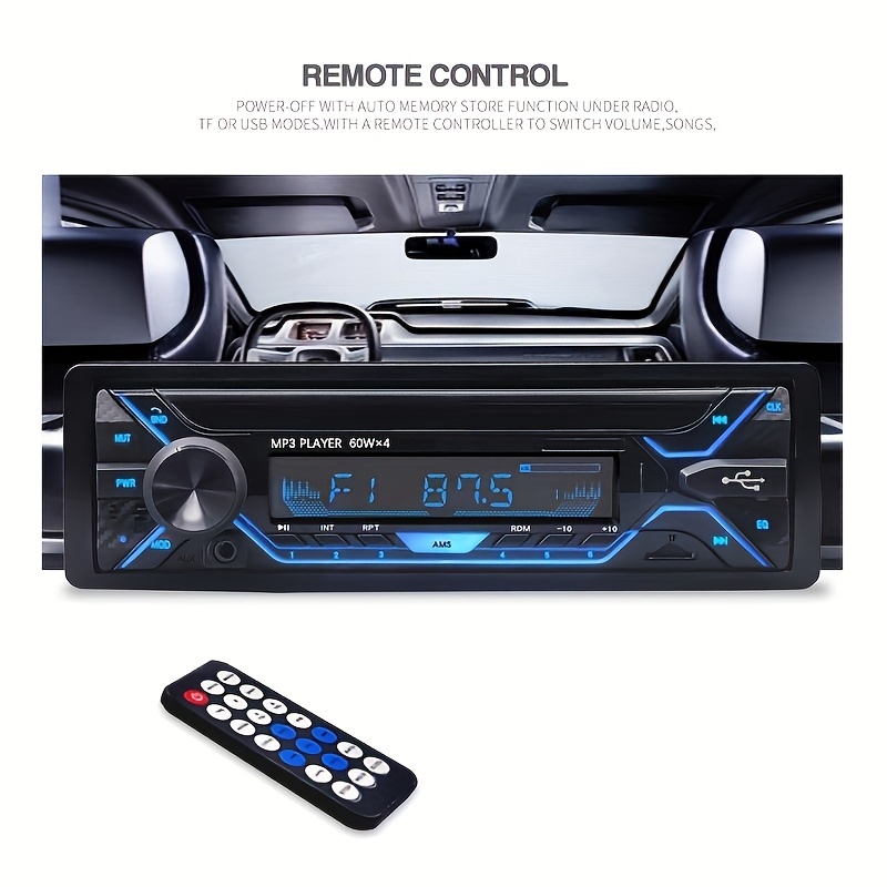 12v Universal Car Stereo Wireless Remote Bt Mp3 Player Fm - Temu