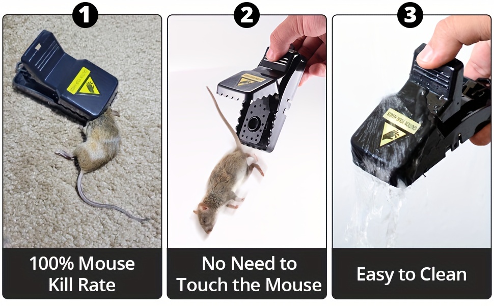 Mouse Trap, Small Mice Trap Indoor Quick Effective Sanitary Safe Mouse Catcher for Family and Pet - 12 Pack M01-12Pack