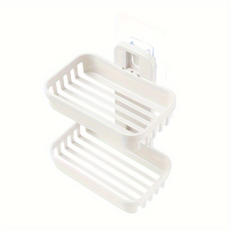 Soap Bar Holder Double Layer Strong Sponge Holder Wall Mounted