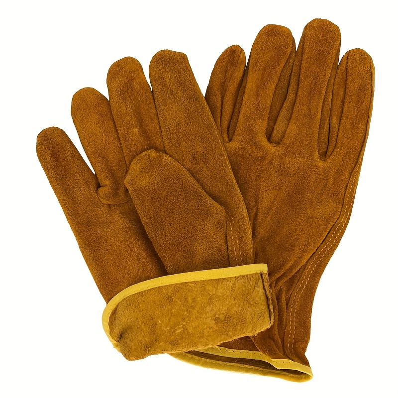 Safety Work Gloves Cowhide Leather Working Welding Gloves - Temu