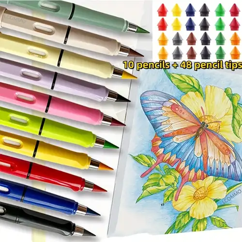 Colored Forever Pencil Erase Replacement Colored Pen Tips - Temu