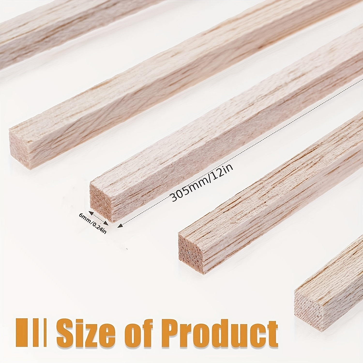 XILYZMO Wooden Strips for DIY Molding, Wooden Dowel Rods, Unfinished  Natural Wood Craft Dowel Rods, Square Wood Strips, for Models Making (Color  