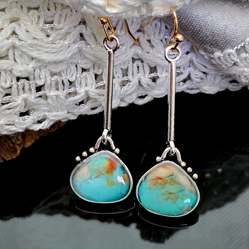Colorful Creative Lock Bag Shape Men's Earrings