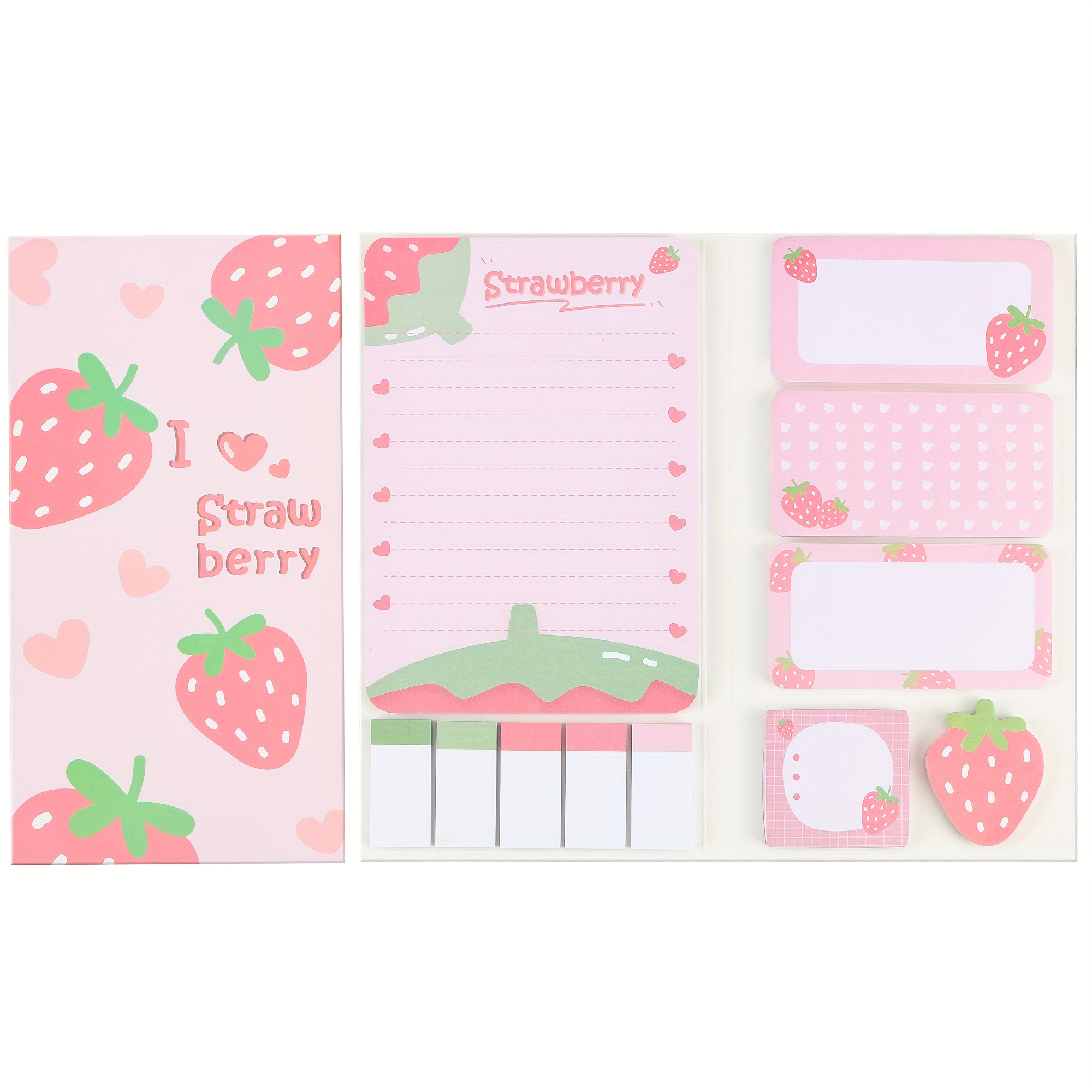 Cute kawaii Strawberry sticky note memo pad japanese stationery