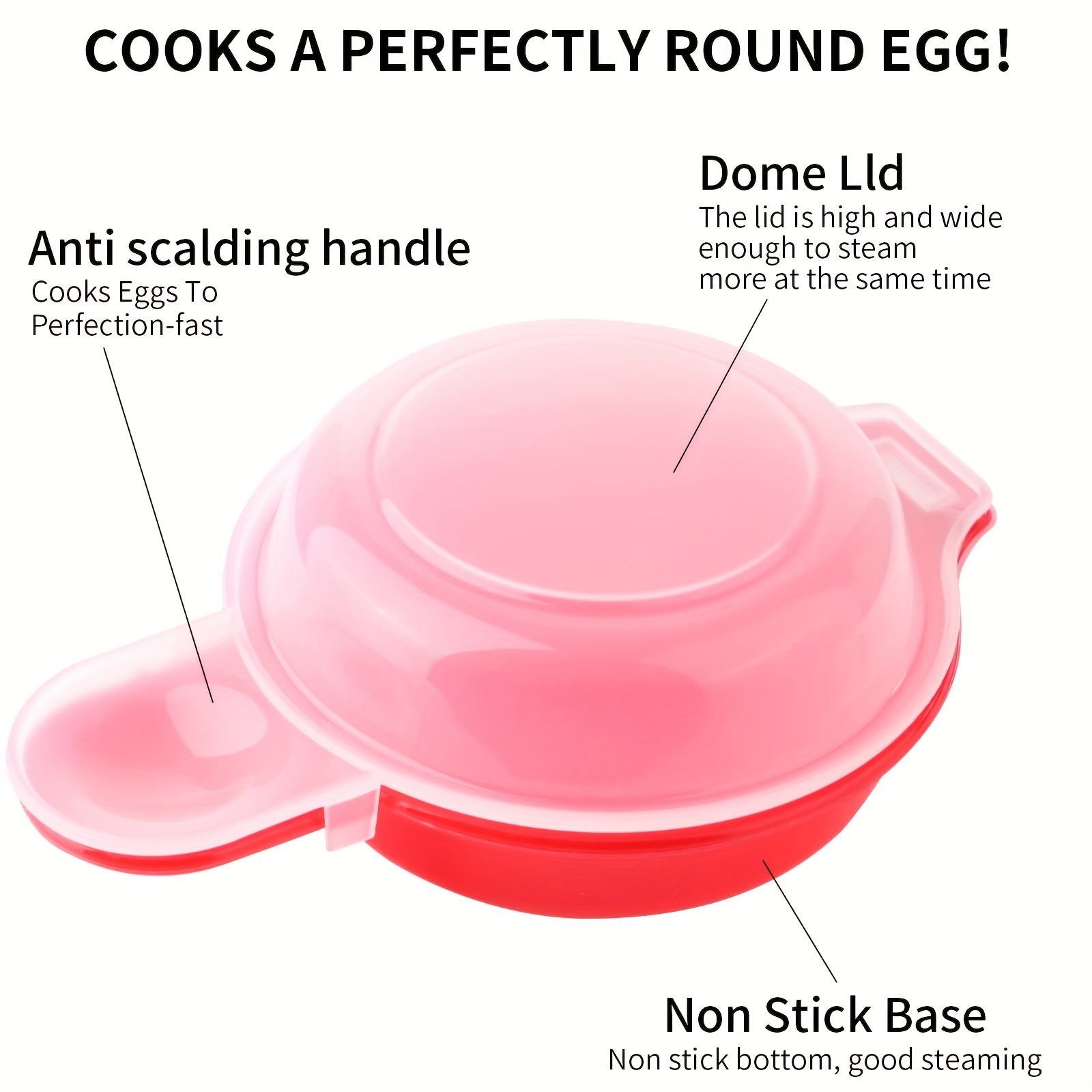 New! 2pcs/set Easy Egg wich Creative Microwave Egg Cooker 1 Minute Fast Egg  Maker ss1352