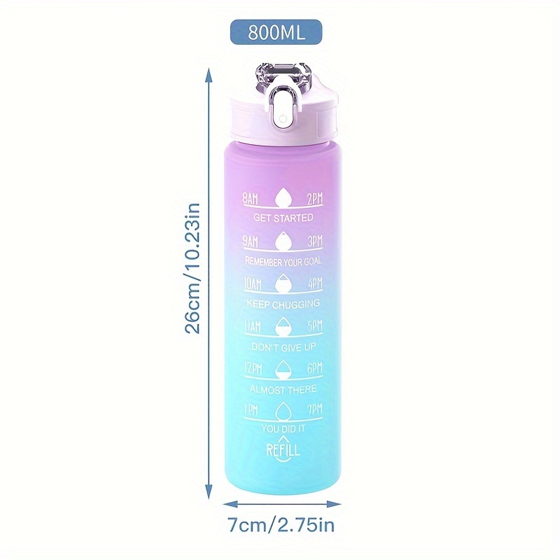 Samuliy Borraccia da donna | Tazza riutilizzabile a prova di perdite da 2  litri – Design motivazionale con indicatore del tempo, tazza portatile per