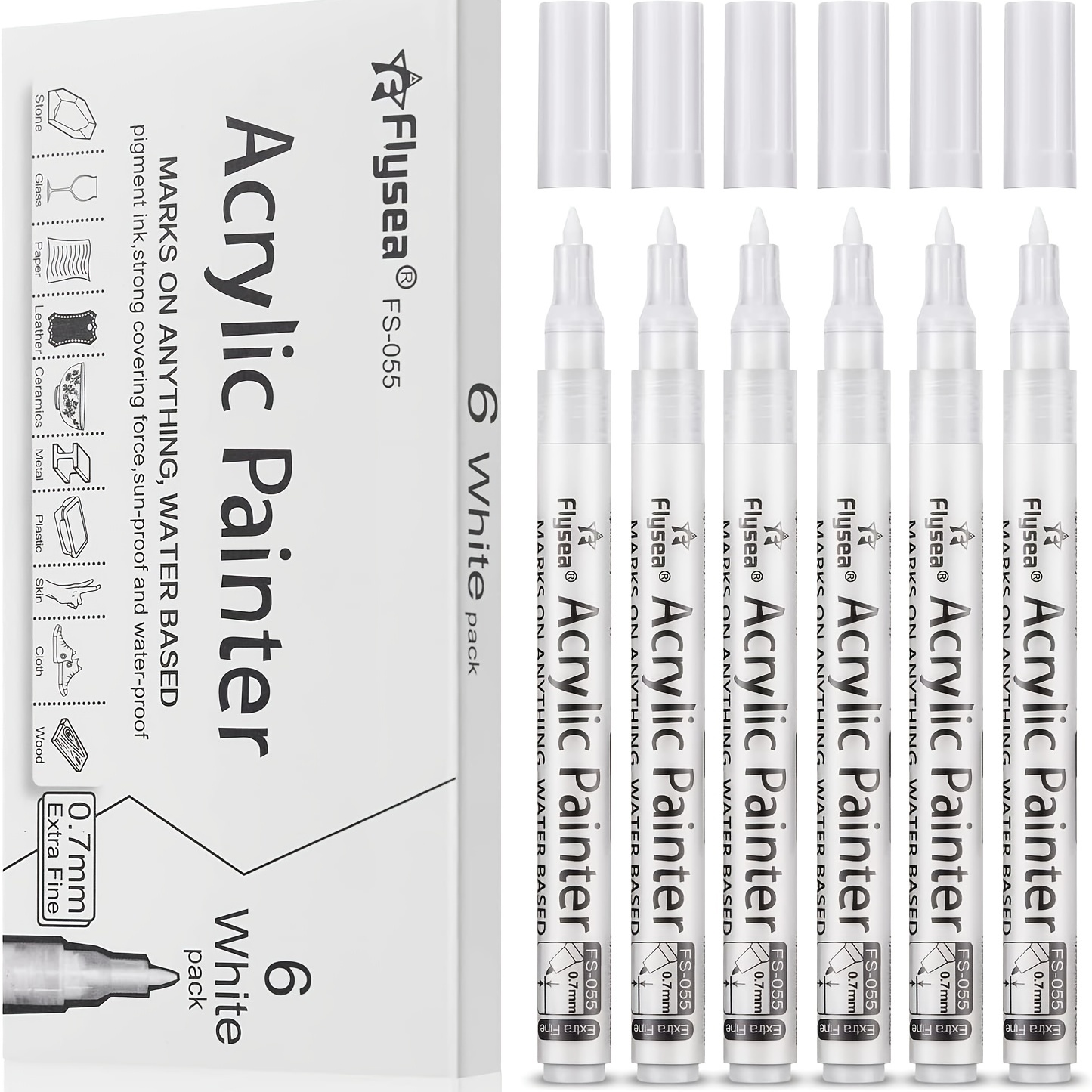 Acrylic White Permanent Marker white Marker Pen waterproof - Temu Australia