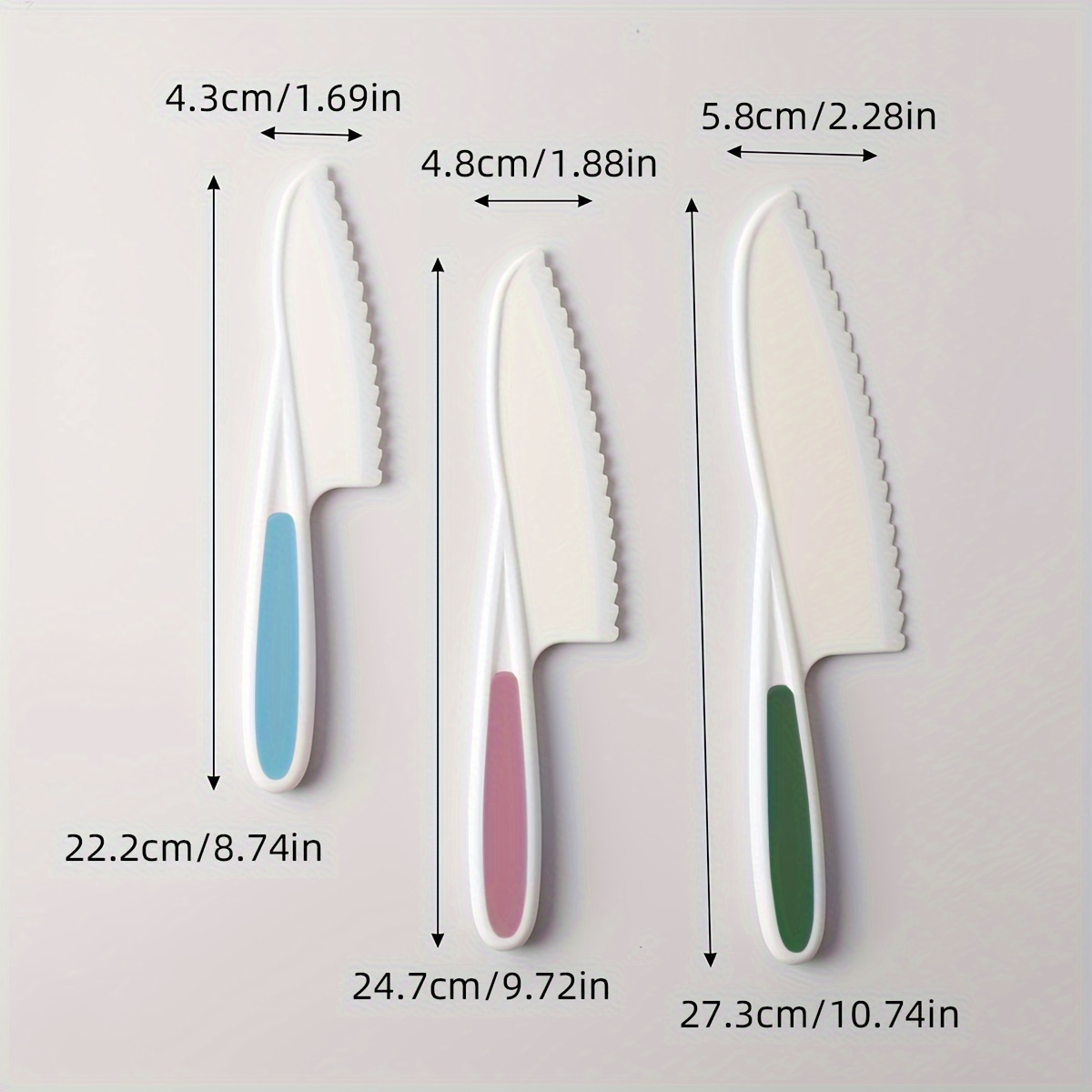Knives Set Plastic Knife Safe Colorful Knives Plastic Fruit - Temu